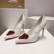 Christian Louboutin/CL鞋lkate love心型尖头红底高跟鞋婚鞋单鞋