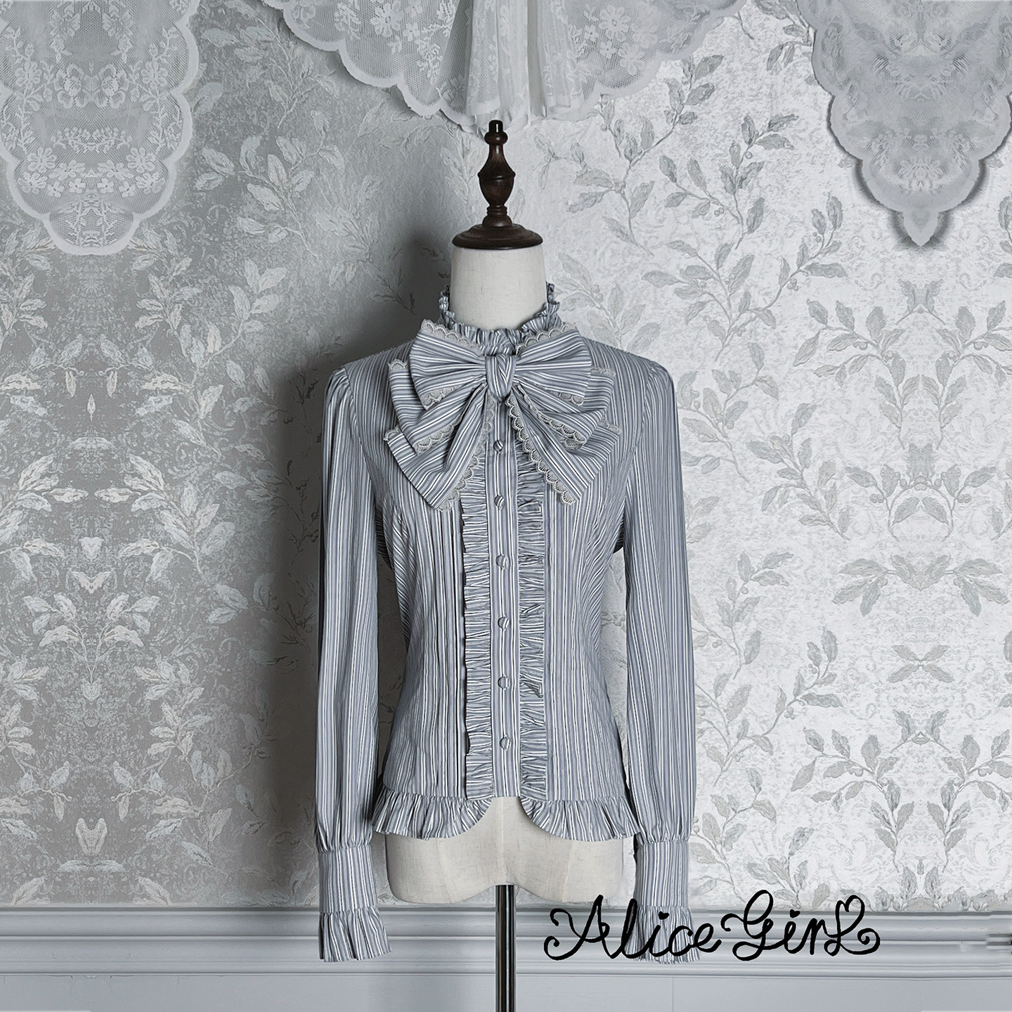 Alice girl's original new Lolita Victoria Duke elegant classic long-sleeved shirt