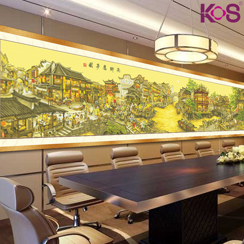 KS вышивка крестиком Наньсян старая карта мечты Фэн-шуй 2025 новая гостиная крупномасштабная вышивка нитками пейзажная живопись 66 цветов нужно вышить самостоятельно