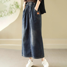 Half skirt artistic denim Hong Kong ing mid length skirt black half skirt replica