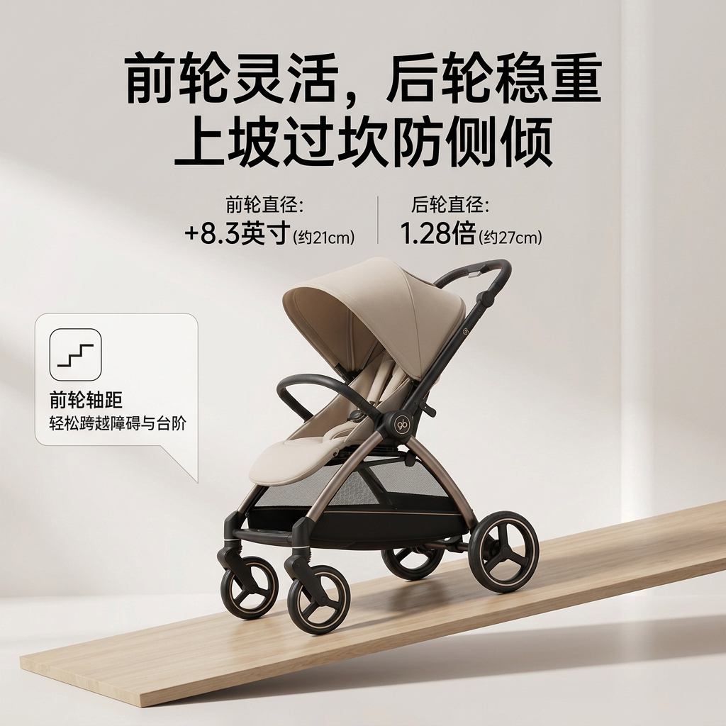 коляска для новорожденных gb Goodbaby safety cabin No. 2 pro может сидеть и лежать - двусторонняя прогулочная коляска с высокой посадкой, легкая и легко складывается