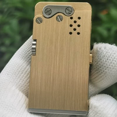 Механическая медная металлическая креативная ветрозащитная зажигалка ручной работы на керосине из нержавеющей стали, подарок на день рождения