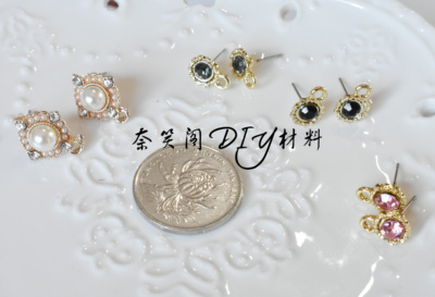 taobao agent 巴洛克仿敏耳钉diy材料华丽耳环材料满49包邮