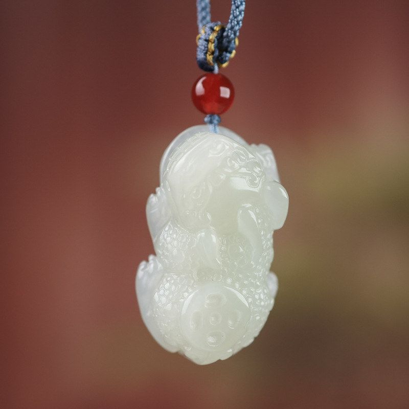 Кулон поставки кулон Pixiu мужские и женские модели из белого нефрита источник: Hetian jade