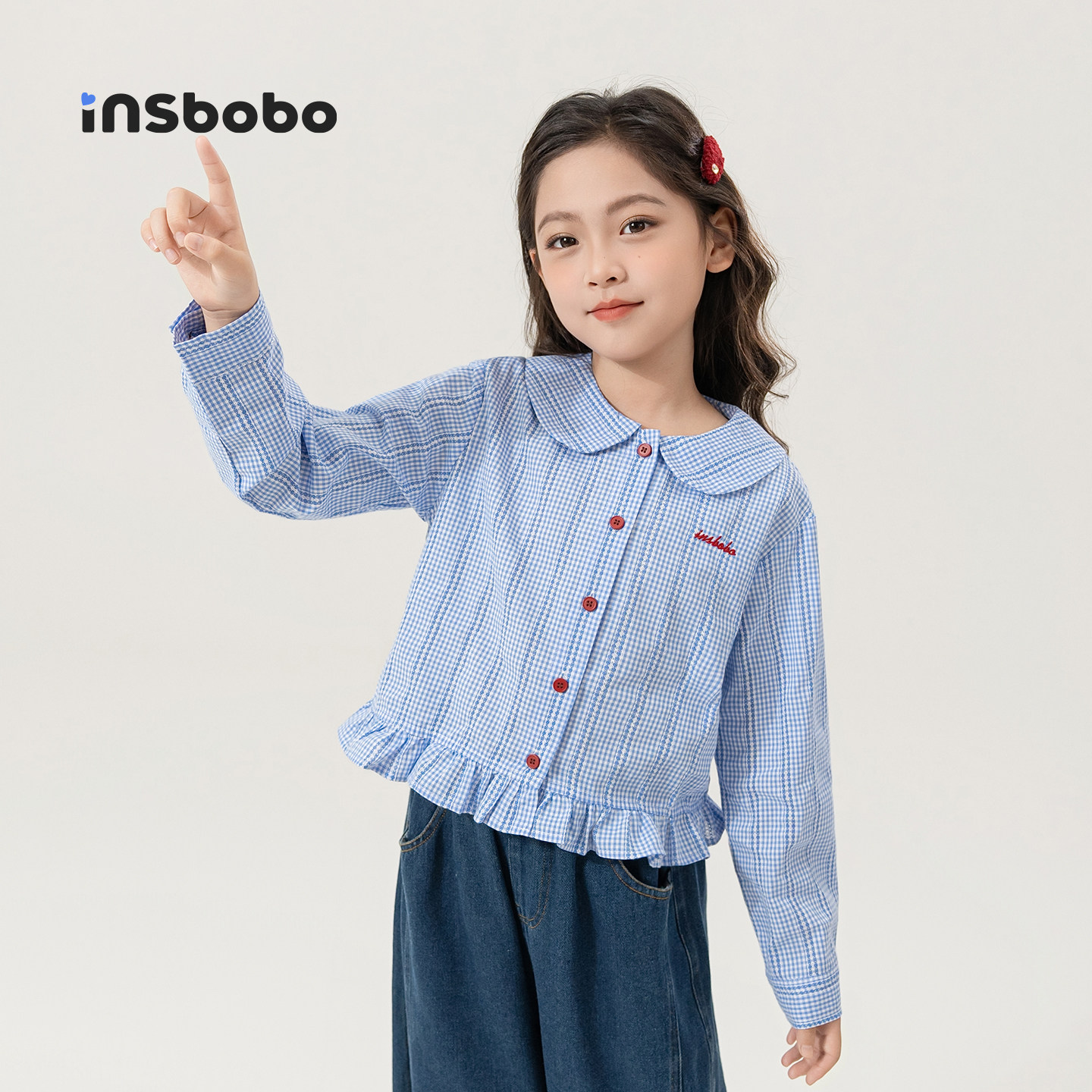 Костюмы INSbobo для девочек, осенняя новая детская одежда на подкладке...