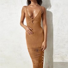 .Sexy knitted hollow-out beach