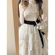 French style small fragrance suspender dress for summer women 2024 new runaway princess vintage dress