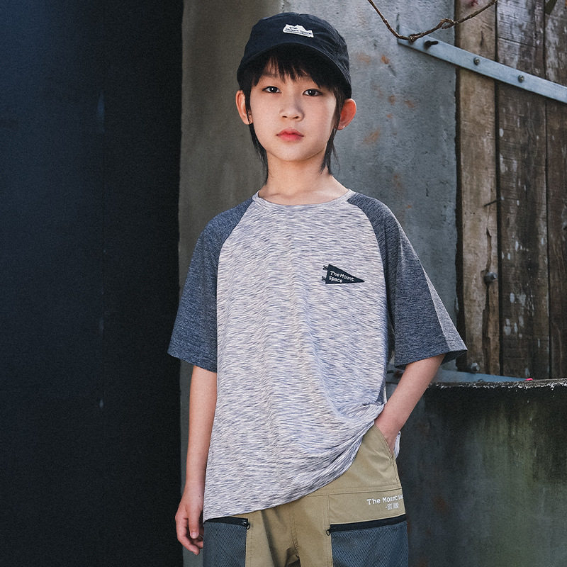 Детская быстросохнущая одежда Somidir mountain на открытом воздухе, новинка 2026 года, летняя дышащая футболка для мальчиков с короткими рукавами для кемпинга