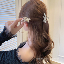 Half tied hair, back of the head spoon, water diamond grab clip, small size, high-end feeling