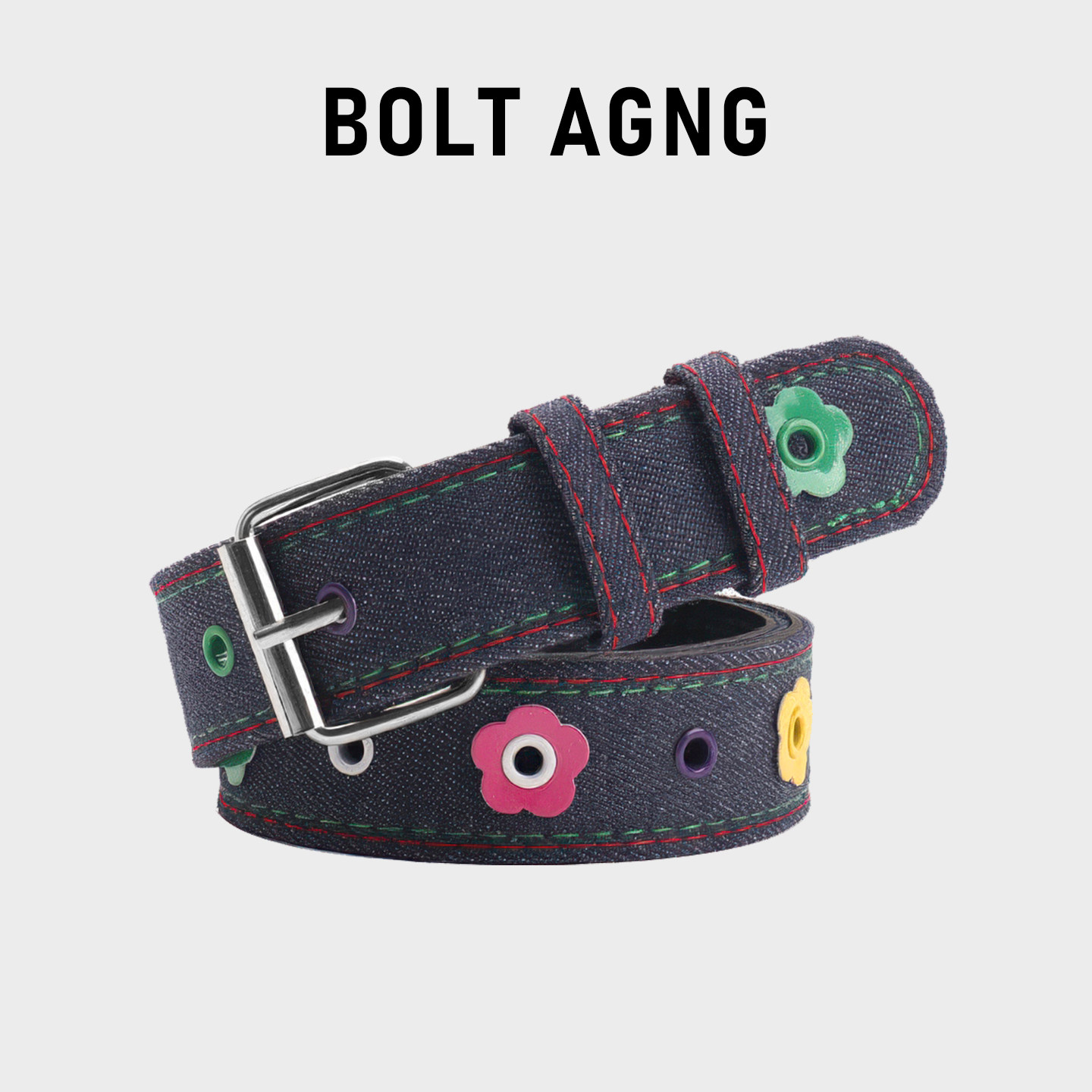 BOLT AGNG оригинальный пояс с цветочными заклепками для мужчин и женщин, нишевый дизайн, модные студенческие молодежные аксессуары, пояс
