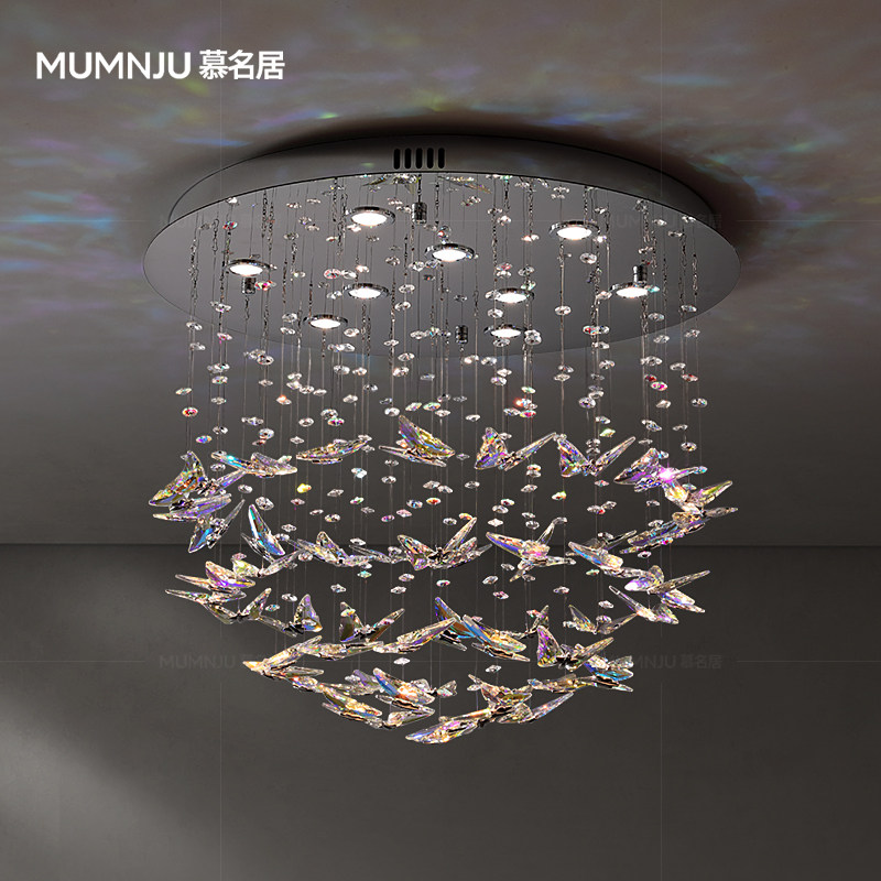 Mu Mingju Symphony Butterfly высококачественный хрустальный потолочный светильник для гостиной, роскошная люстра 2026, новая лампа для главной спальни в столовой