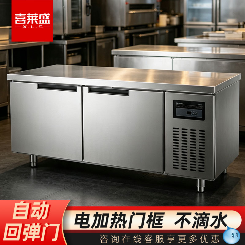 Охлаждаемый рабочий стол Xilaisheng, операционный стол, морозильная камера, морозильник, магазин чая с молоком, кухня, для хранения свежей воды, коммерческий бар с плоским охлаждением