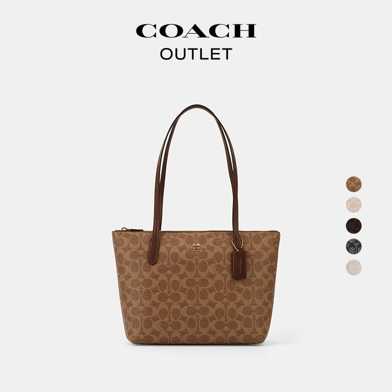 Сумка-тоут COACH/Coach Ole Ladies с классическим логотипом Presbyopia FIONA № 24, сумка-тоут через плечо, повседневная сумка для пригородных поездок