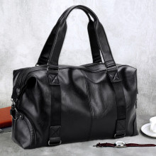 Travel bag for men, large capacity short distance business travel leather luggage, fitness travel bag