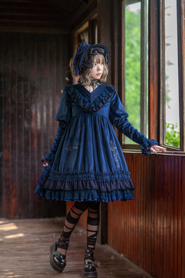 taobao agent Infanta.婴梵塔lolita*圣果庄园*OP洛丽塔秋款绣花连身裙现货