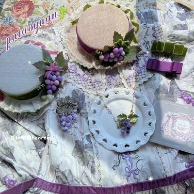 taobao agent 小熊幼稚园手作Lolita卢瓦尔葡萄园项链礼帽cla系小物蝴蝶结发夹