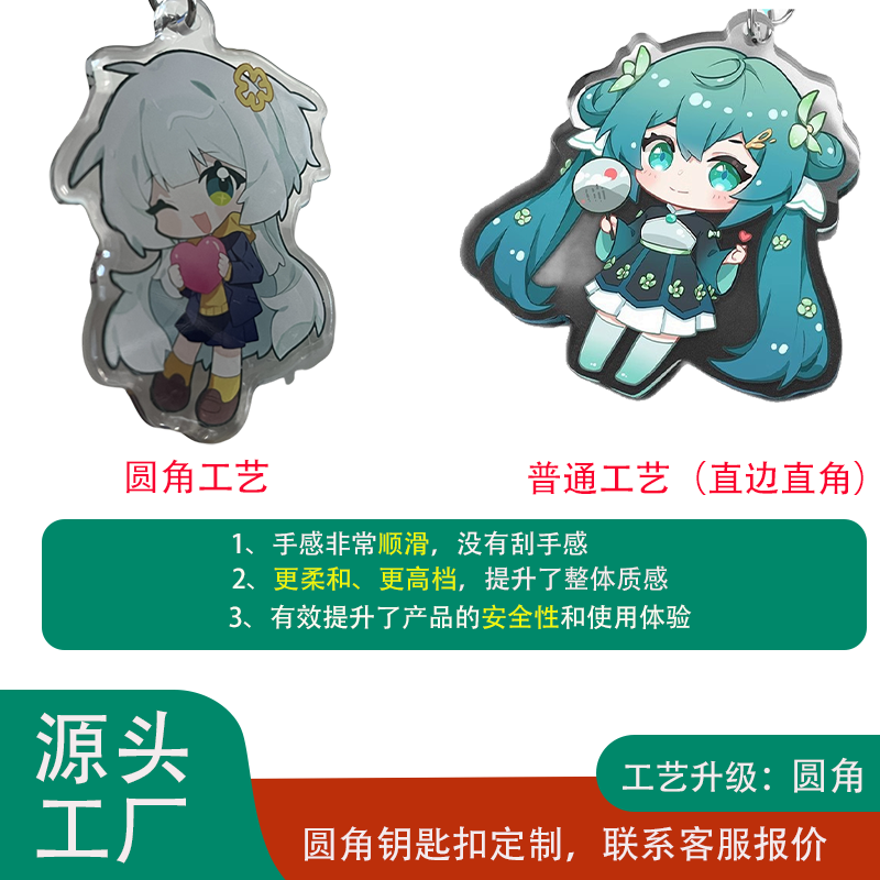 Custom Acrylic Keychain Standee with Embossed Foil