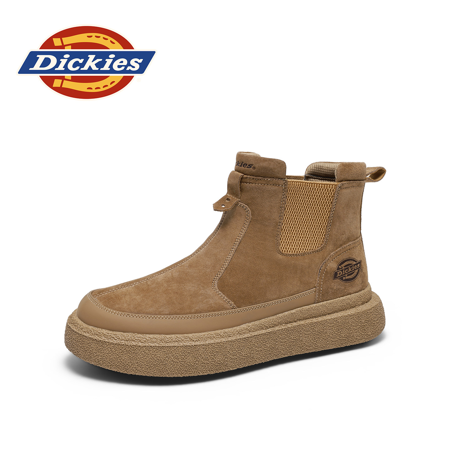 Ботинки "Челси" в стиле ретро на толстой подошве от Dickies; новинка осени 2026 года; мужские универсальные кожаные полусапожки в британском стиле