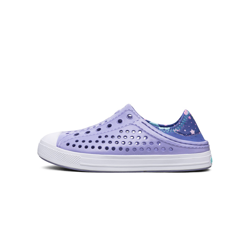 Детская обувь с отверстиями от Skechers outlets, летние сандалии и тапочки для девочек, пляжная обувь на педалях, нескользящая обувь для верховой езды