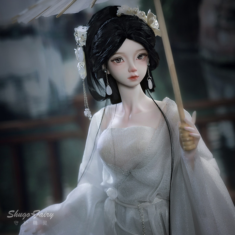 Оригинальная подлинная 3-точечная кукла bjd зимняя белая змея в древнем стиле дворцовый стиль цветок из бисера sd смола подвижное соединение девушка
