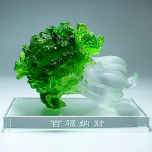 Eleven year old store with six colors, Baicai Ruyi jade cabbage ornaments, clothing store opening gifts, high-end
