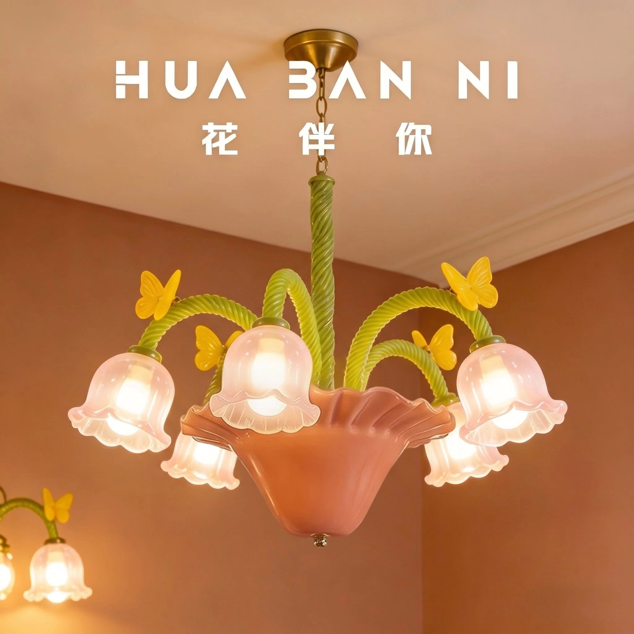 Hongpin Aijia Французская пасторальная люстра для спальни Цветочный кабинет Спальня в кремовом стиле Дизайнерские светильники для детской комнаты