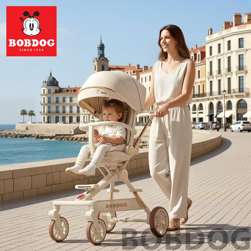 Babudou baby artifact high landscape складная детская коляска с одной кнопкой, двусторонний четырехколесный амортизатор, может сидеть и лежать на тележке