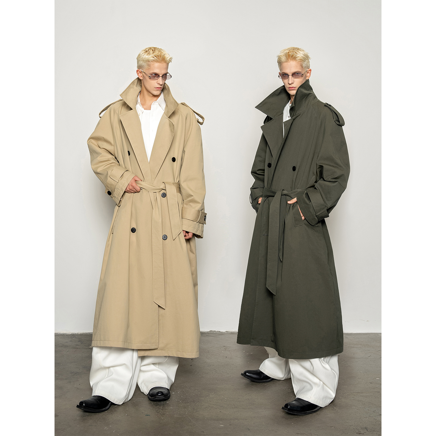 Мужская классическая повседневная куртка свободного кроя DBW Doublewin high-end loose sense of large-profile long windbreaker