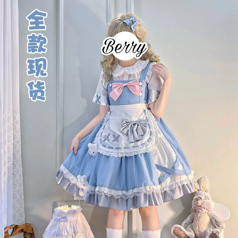 Подлинное slips платье, фартук, кролик, набор, стильLolita, Lolita Jsk, (Physicals)