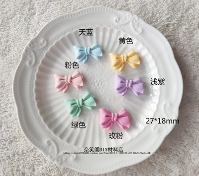 taobao agent Lolita甜系小物DIY树脂蝴蝶结手工配件辅料满49包邮