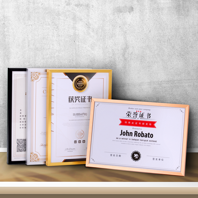 Aluminum alloy photo frame a3 business license frame a4 protective cover a2 certificate frame certificate frame wall mount frame custom