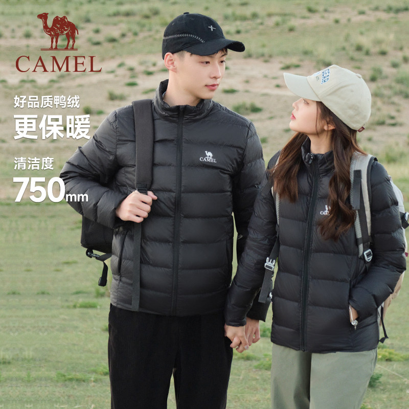 Легкий пуховик Camel, осенне-зимняя женская куртка для пар, тонкий воротник-стойка, короткая приталенная толстая теплая куртка для мужчин