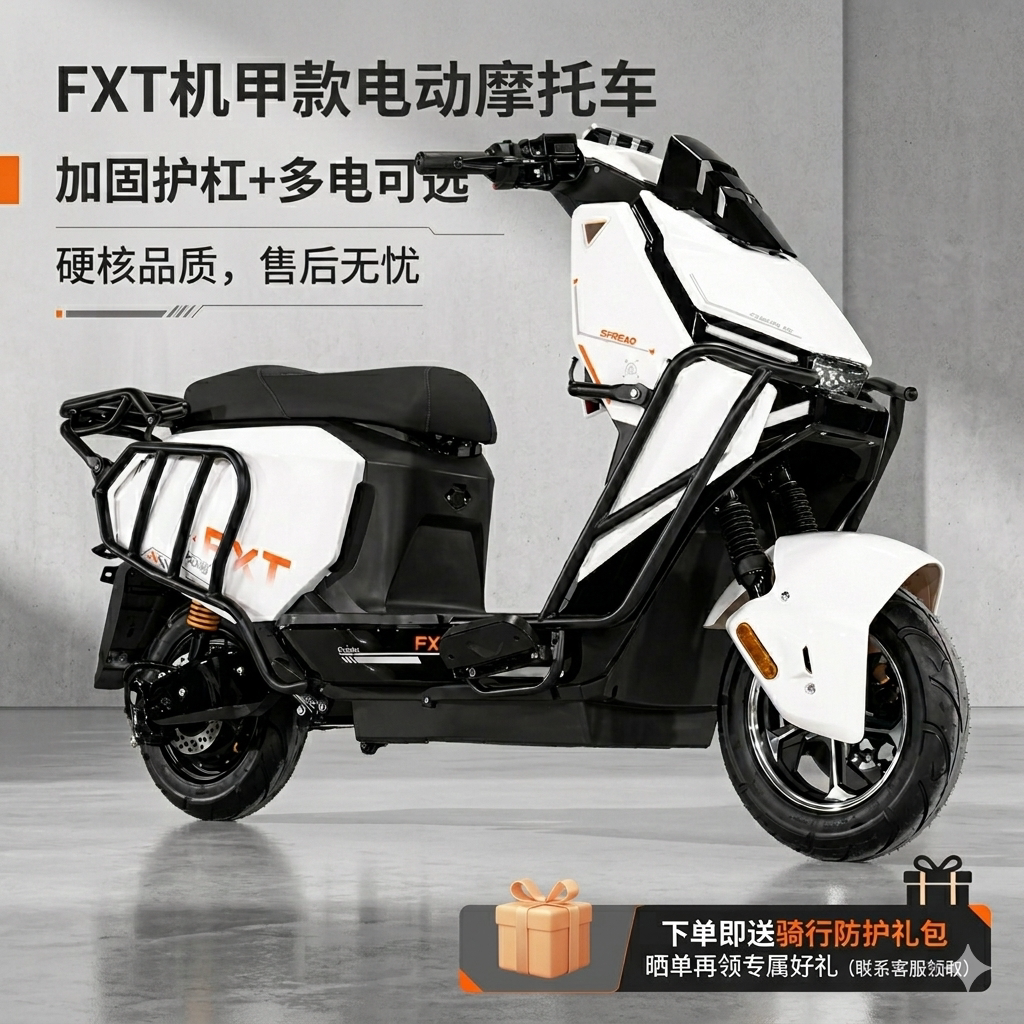2026 новый электрический велосипед на вынос FXT со сверхдолгим сроком службы батареи 72 В Gaoqin smart electric motorcycle rider 2000 Вт