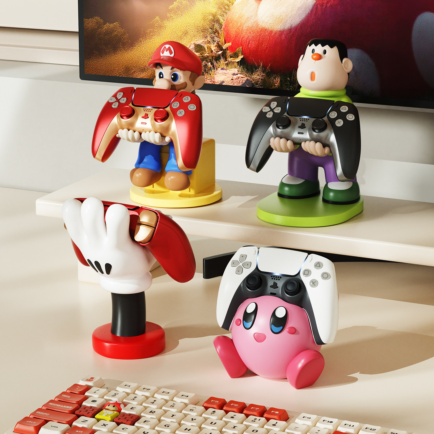 Мультяшный кронштейн игрового контроллера xbox ps4ps5 creative switch игровой контроллер кронштейн для украшения рабочего стола ручной работы