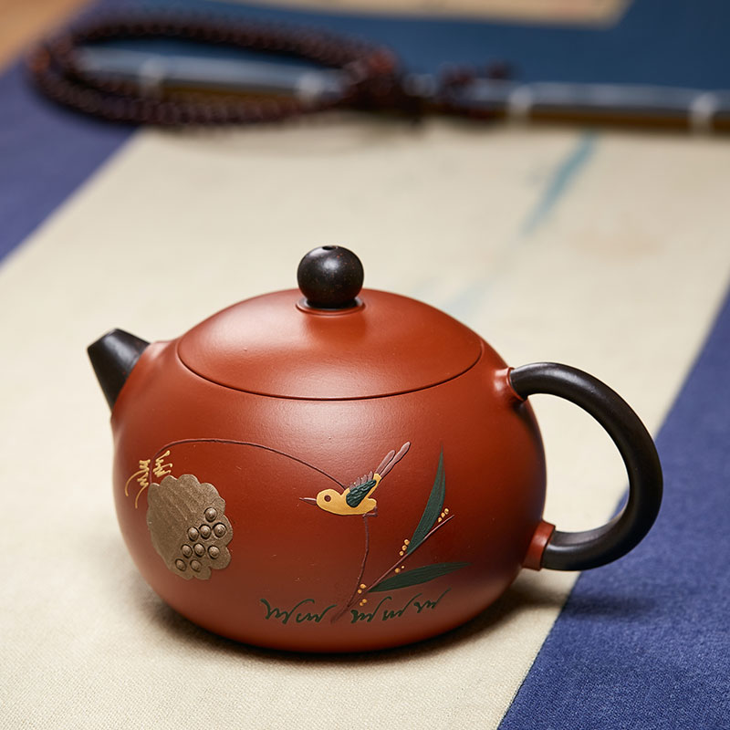 Исинский фиолетовый глиняный горшок ручной работы Xishi Pot Бытовой чайник Чайный сервиз
