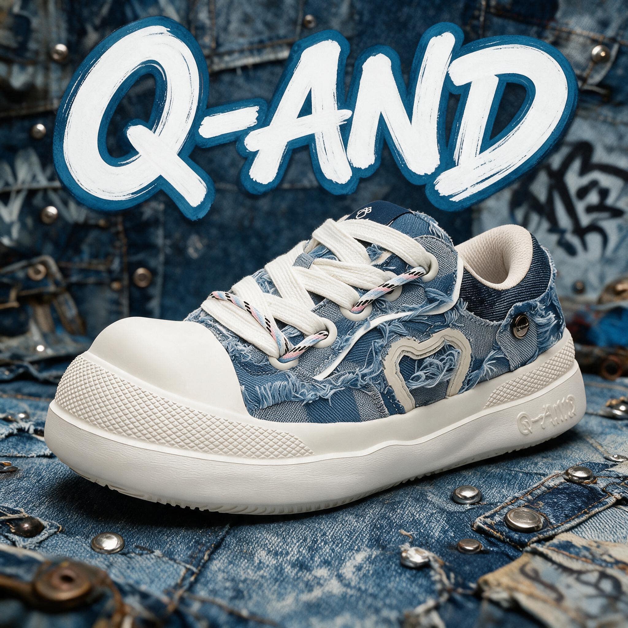 Qianda [тот же стиль, что и у Чжо Юаня], парусиновая обувь на толстой подошве с искренней любовью для мужчин и женщин, повседневные кроссовки в стиле ретро, трендовые универсальные кроссовки