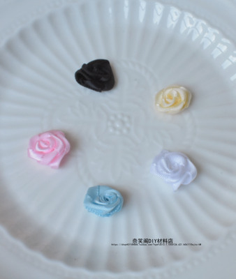 taobao agent 1.5cm手卷小玫瑰手工DIY饰品配饰服装配料满49包邮