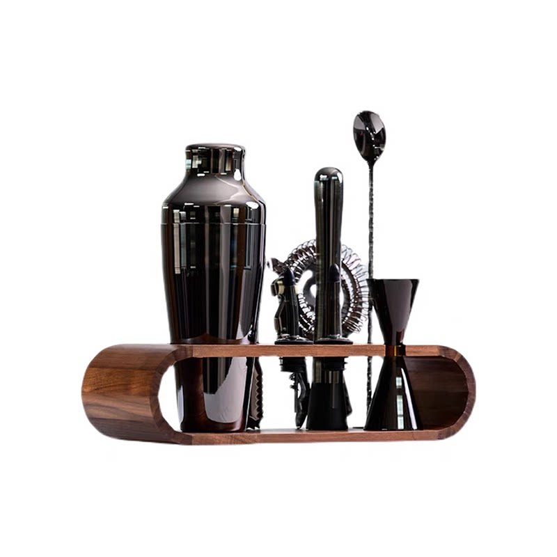 OURGAEA Jazz Black Shaker Set Шейкер-горшок из нержавеющей стали 304 Чашка-шейкер Бостонский Шейкер во французском стиле