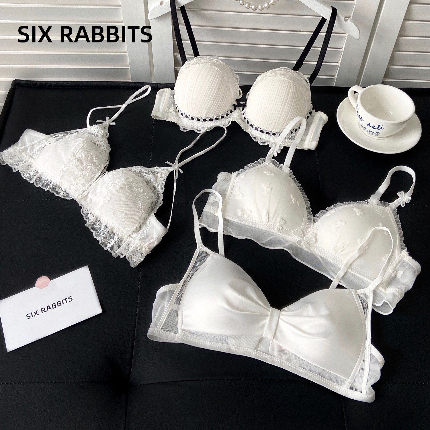 Женское кружевное нижнее белье Six rabbits, тонкая секция, тонкий бюстгальтер, коллекция грудного молока, защита от внешнего расширения, комплект бюстгальтеров moonlight collection