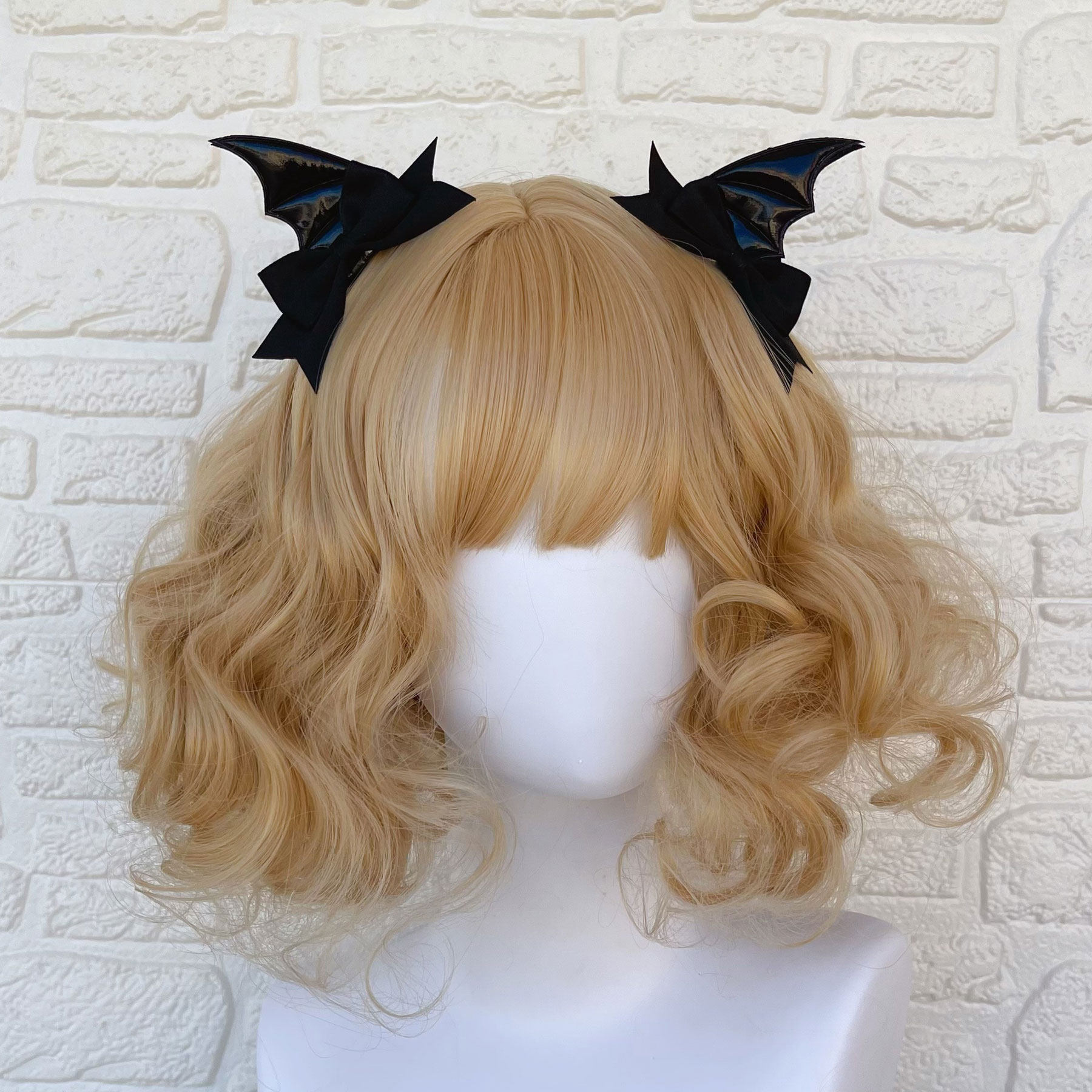 Black devil wing hair clip, bat hair clip, bow tie... quirky Halloween...