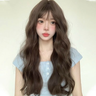 taobao agent 假发女长发长卷发蛋蛋卷羊毛卷空气刘海lolita自然甜美网红全头套