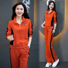 High content cotton long sleeved hoodie set for women's 2024 spring and autumn new casual fashion loose fitting sportswear two-piece set