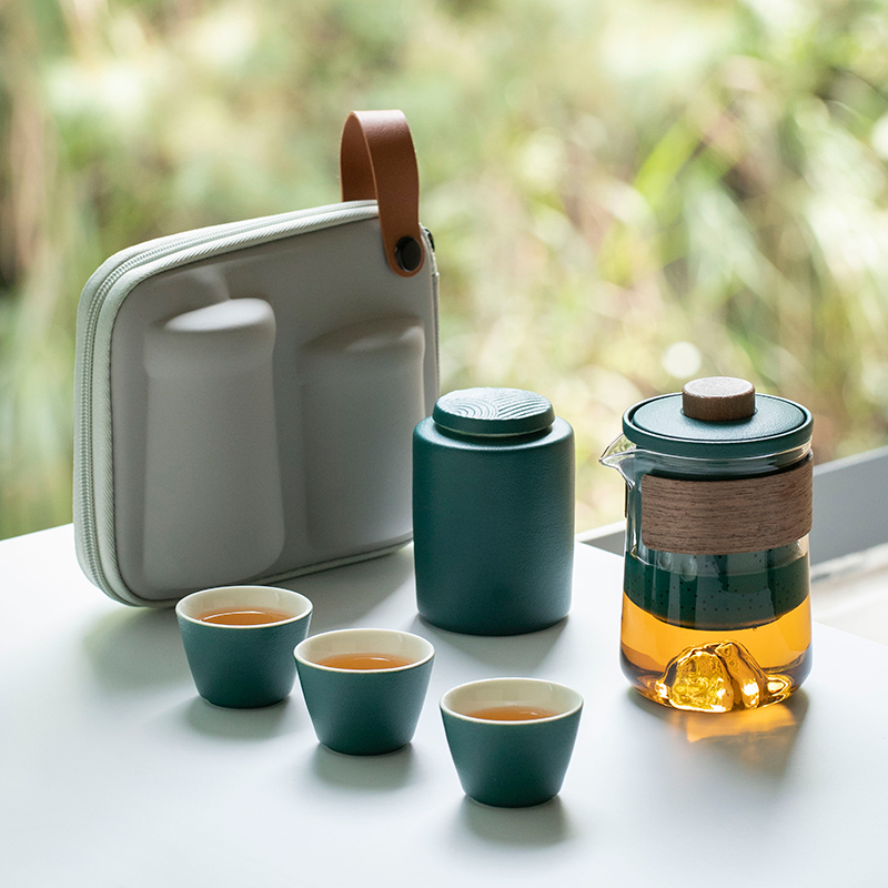 Чайный сервиз Yuanshan Glass Travel Tea Set Мероприятия по празднованию годовщины компании Праздничные подарки для клиентов сувениры сувениры с индивидуальным логотипом