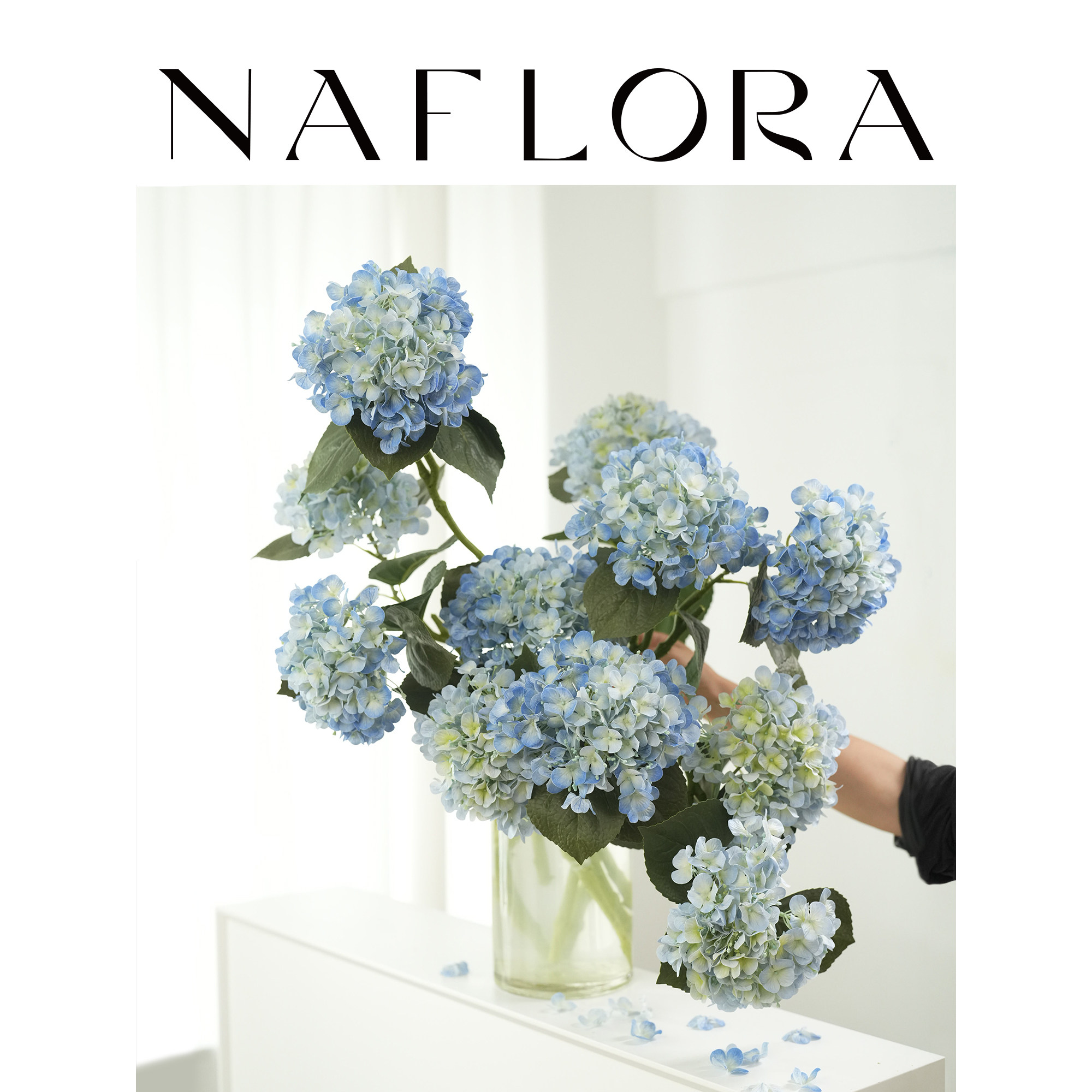 Цветочная комната Na's flower room premium feel увлажняющая имитация гортензии, искусственный цветок, украшение гостиной, обеденного стола, оформление лобби отеля цветочной композицией