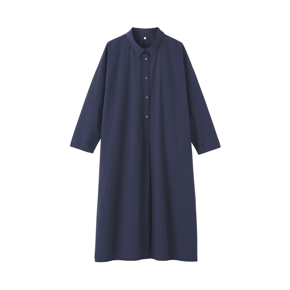 Женское платье-рубашка квадратного кроя MUJI, женская юбка, 26-летняя ранняя осенняя новинка