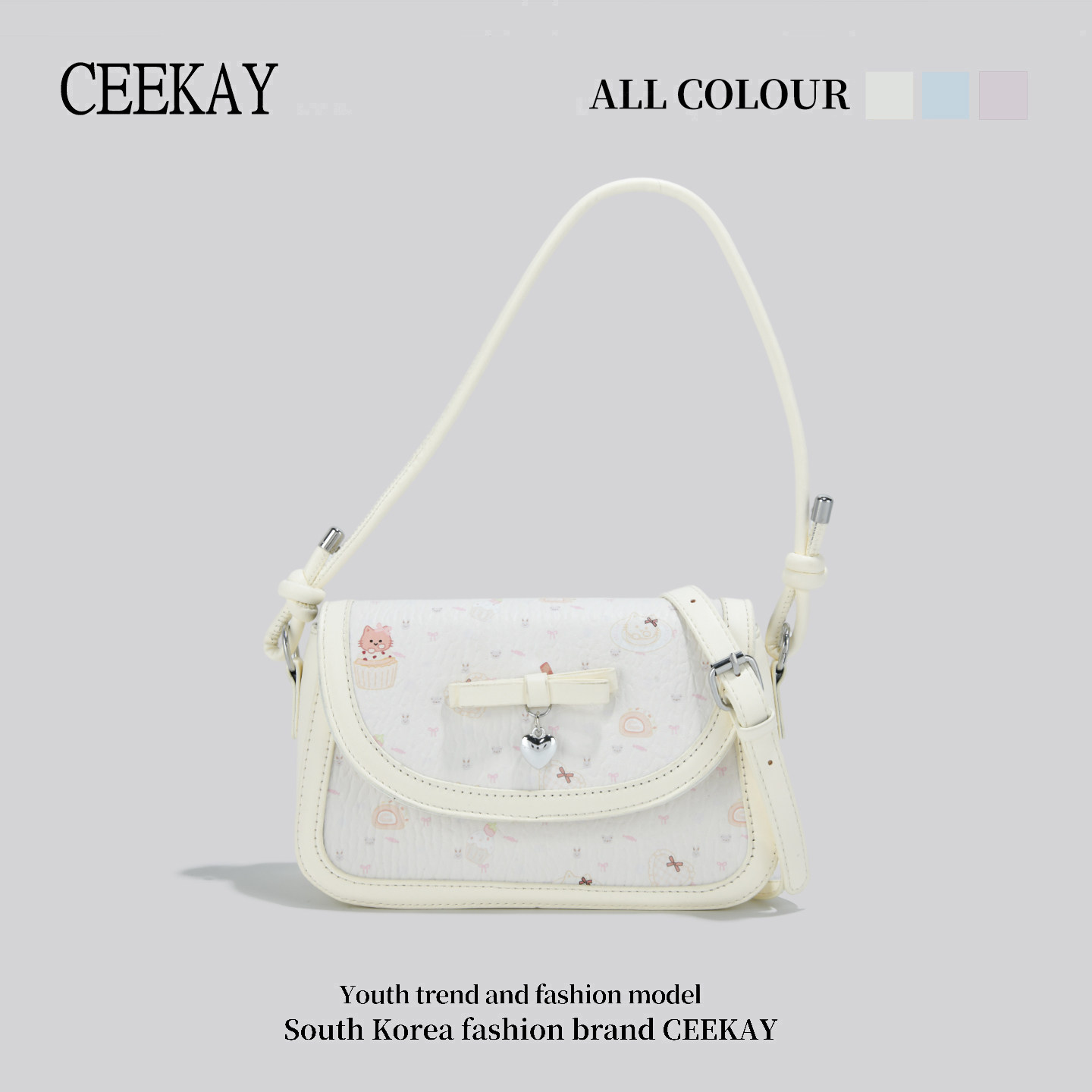 CEEKAY оригинальный нишевый дизайн, сумка sweet wind для подмышек, высококачественная женская сумка, новинка 2026 года, корейская сумка-мессенджер