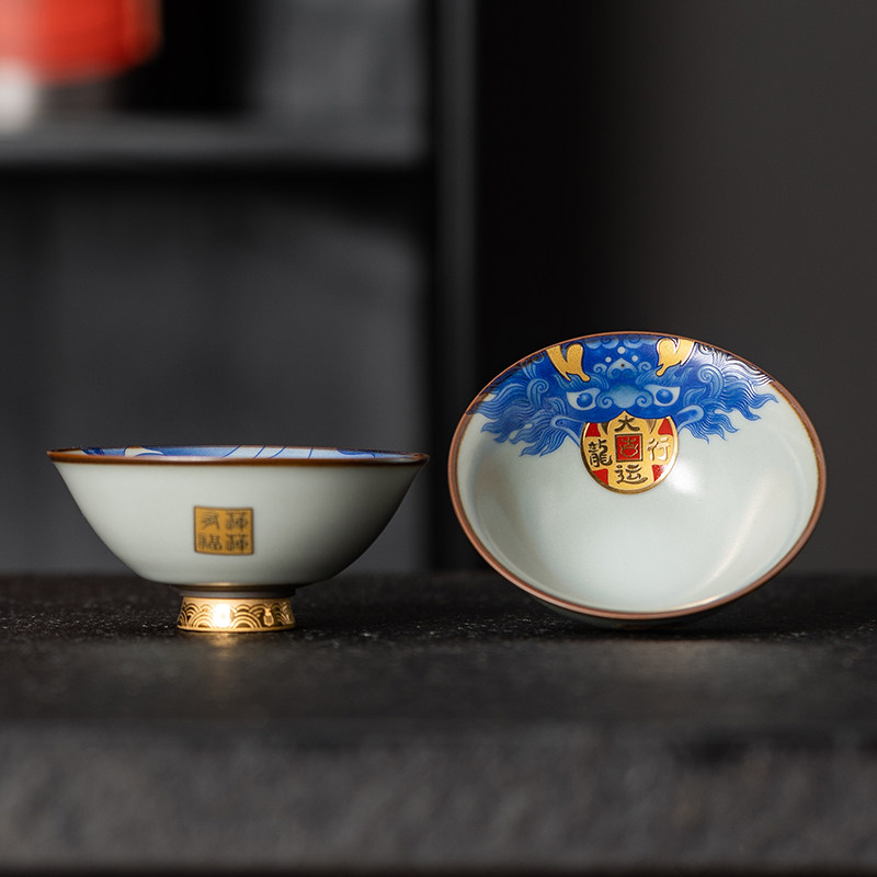 Ru kiln master cup одна чашка изысканная открытая деталь высокого класса, которая может поднять фарфоровую чайную чашку Ru, персональную специальную чайную чашку с ароматом чая