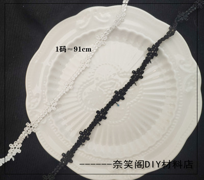 taobao agent 1.1cm蕾丝服装辅料 牛奶丝手工diy 婚纱礼服花边满包邮