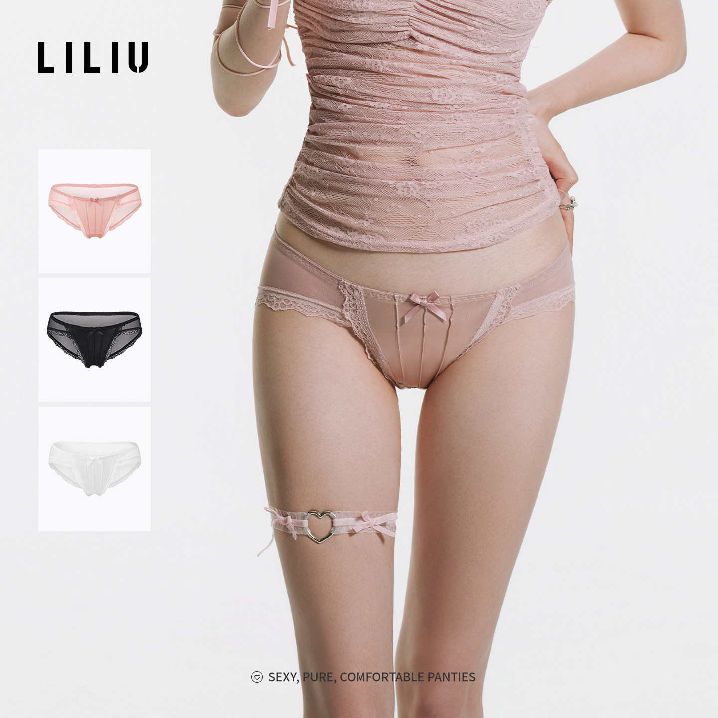 LILIU|Лили Чжоу* Нижнее белье для француженок Pure Desire, милые кружевные дышащие удобные трусы для женщин