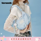 VANWALK Happy Band, новая ручная сумка в балетном стиле для девочек, сумка подмышки с кружевным бантом